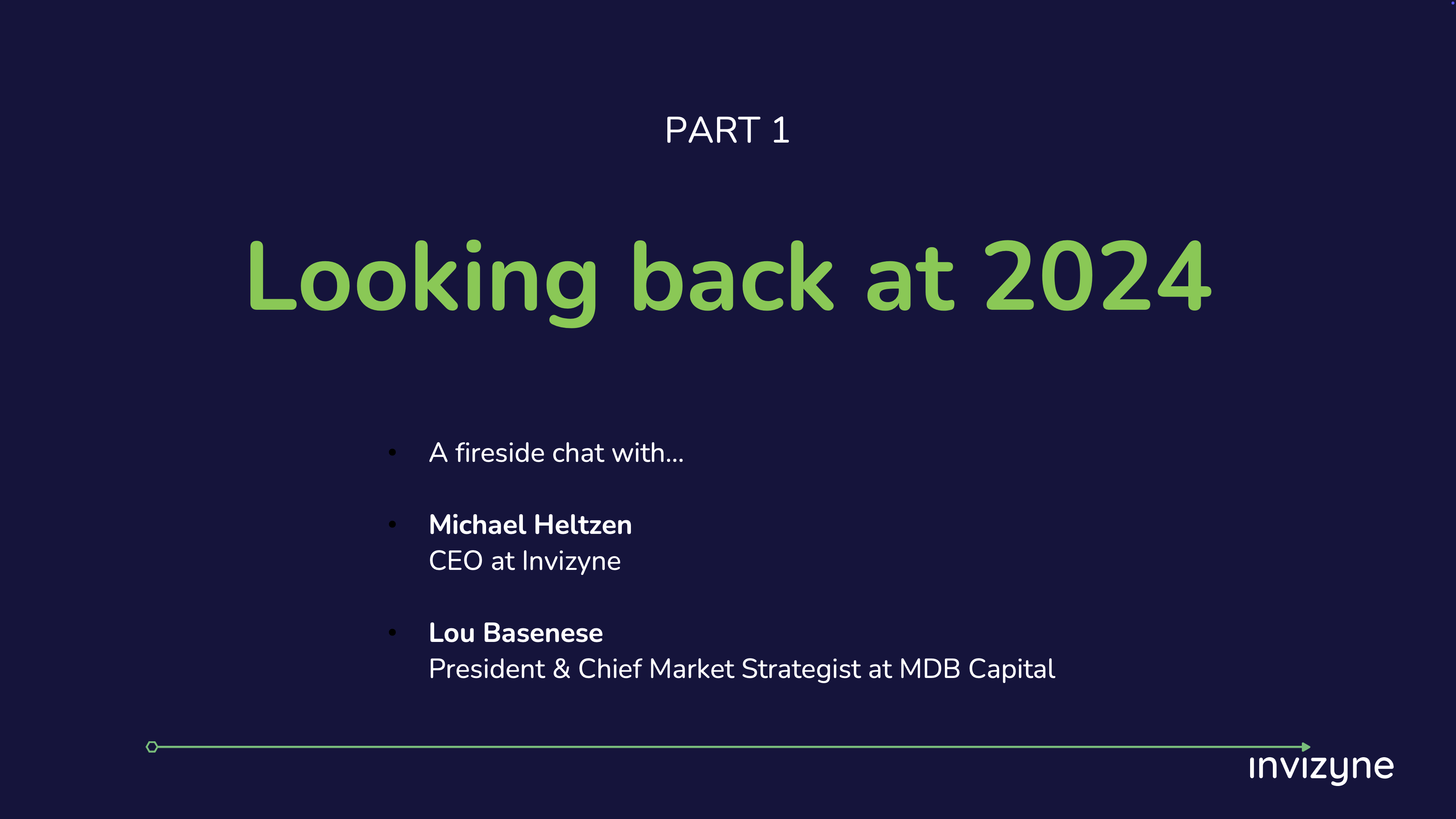 ARCHIVE:&nbsp;Looking back at 2024 - part 1 of a fireside chat about Invizyne