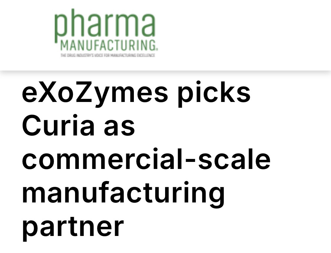 Pharma Manufacturing: EXOZ selects Curia